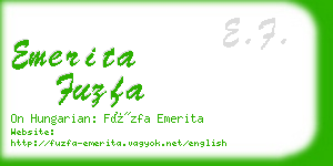 emerita fuzfa business card